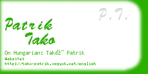 patrik tako business card